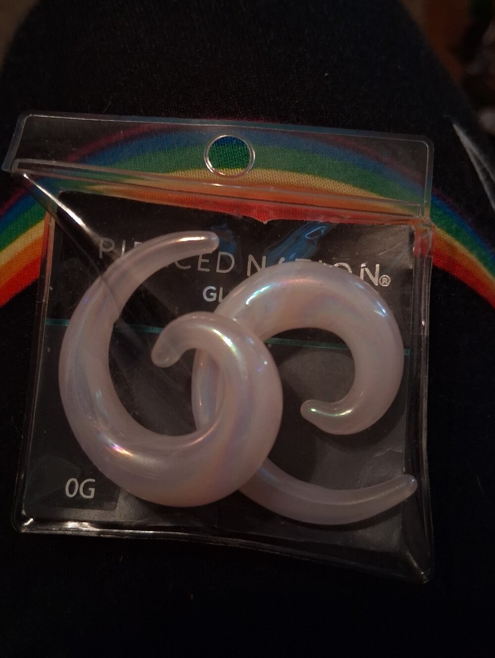 Purple Glass Spirl Gages 0G